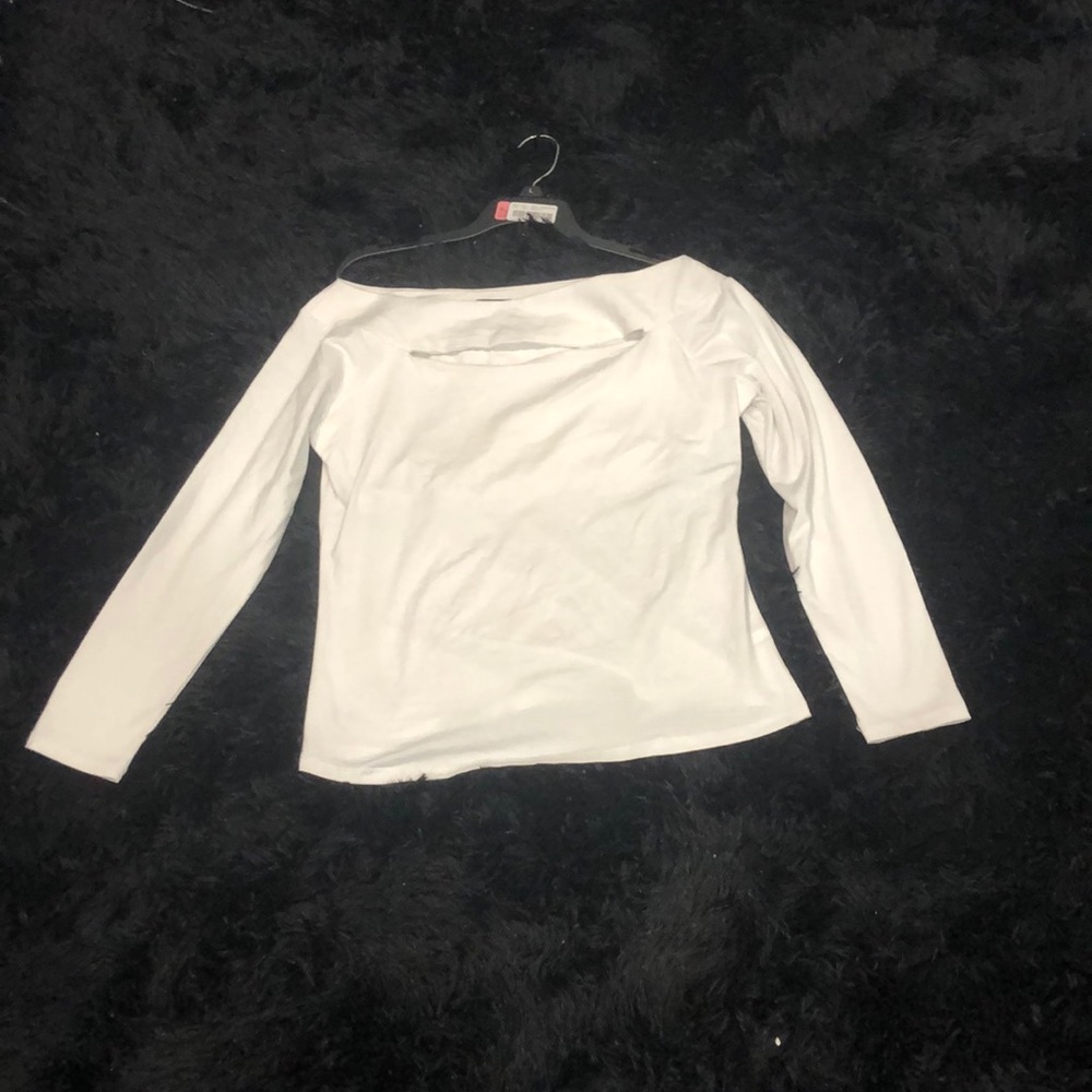Boston proper white long sleeve shirt